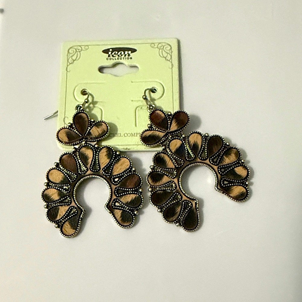 NWT ICON COLLECTION Leopard Thorne Naja Earrings
